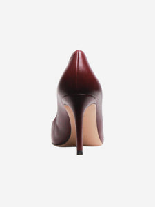 Gianvito Rossi Burgundy pointed-toe pumps - size EU 37.5