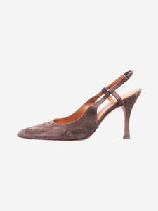 Polo Ralph Lauren Brown suede slingback pumps - size EU 39