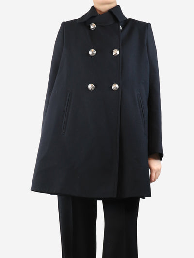 Black double-breasted thick coat - size UK 10 Coats & Jackets Alexander McQueen 