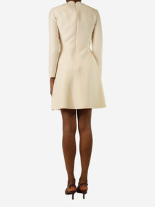 Valentino Cream panel-stitched mini dress - size UK 6