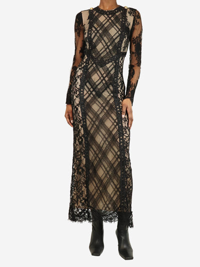 Black lace maxi dress - size UK 8 Dresses Alessandra Rich 