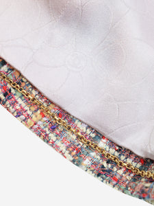 Chanel Pink vintage tweed boucle jacket and skirt set - size UK 8