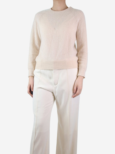Cream textured jumper - size UK 8 Knitwear Jumper 1234 