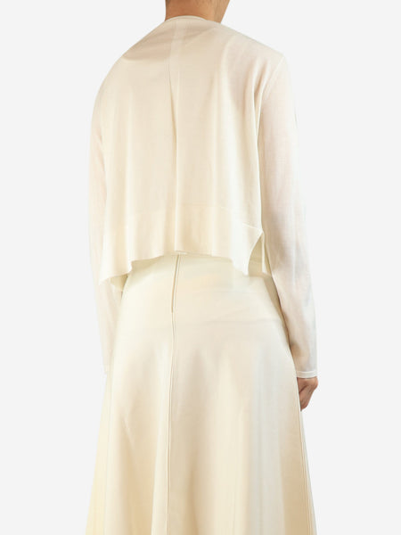 White cotton tank top and cardigan set - size L alternate image