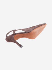 Polo Ralph Lauren Brown suede slingback pumps - size EU 39