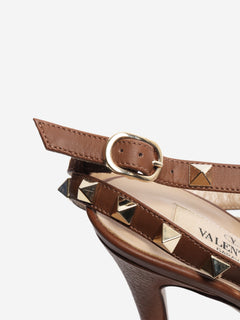 Brown rockstud pumps - size EU 37 (UK 4)