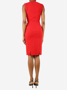 Alexander McQueen Red sleeveless midi dress - size UK 6