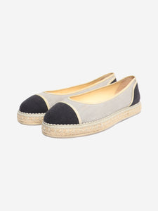 Chanel Grey espadrille flats - size EU 38.5 (UK 5.5)