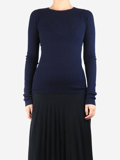 Navy blue ribbed cashmere sweater - size S Knitwear Joseph 