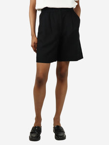 Joseph Black pleated silk-blend shorts - size UK