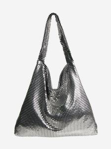 Paco Rabanne Silver Pixel Mesh Moyen shoulder bag