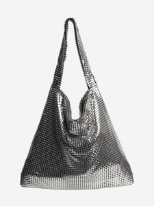 Paco Rabanne Silver Pixel Mesh Moyen shoulder bag