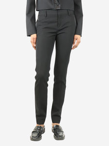 Saint Laurent Black side-stripe tailored trousers - size UK 8