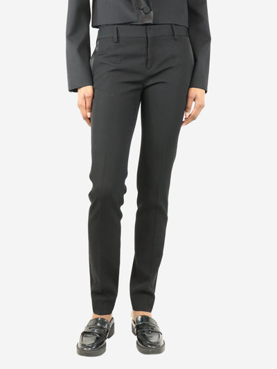 Black side-stripe tailored trousers - size UK 8 Trousers Saint Laurent 