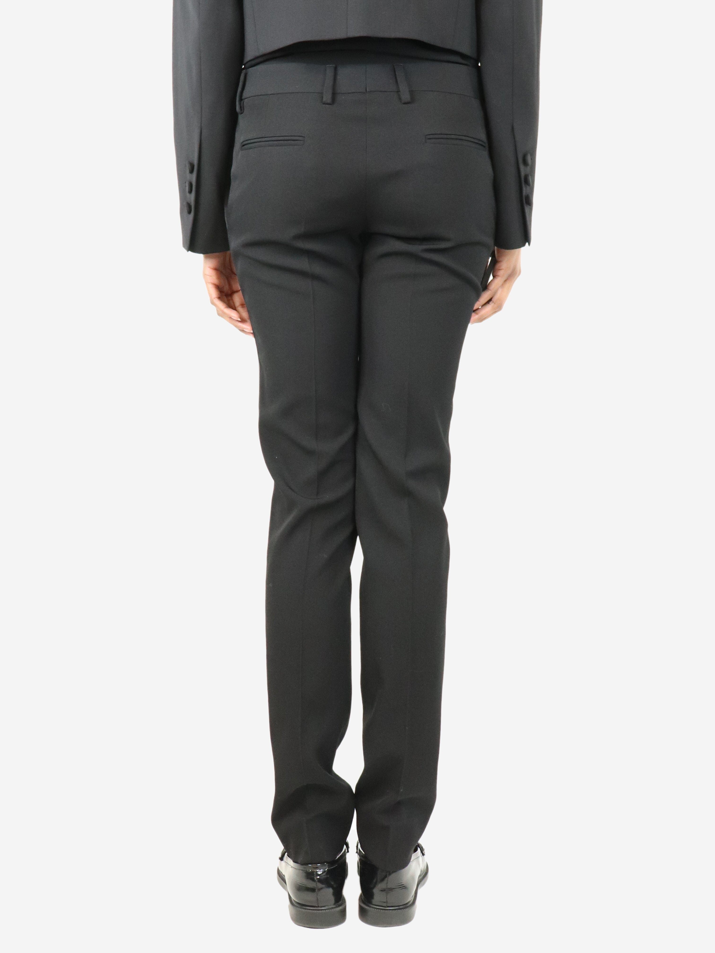 Black side-stripe tailored trousers - size UK 8 Trousers Saint Laurent 