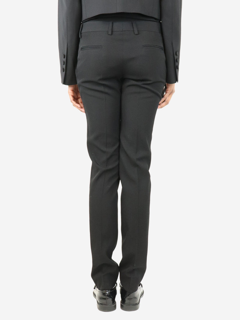 Black side-stripe tailored trousers - size UK 8 Trousers Saint Laurent 