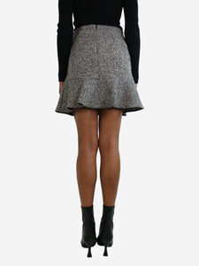 Red Valentino Black wool ruffle mini skirt - size UK 8