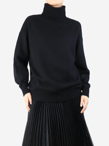 Eric Bompard Black cashmere roll-neck jumper - size S