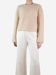 Leset Beige cashmere-blend jumper - size S