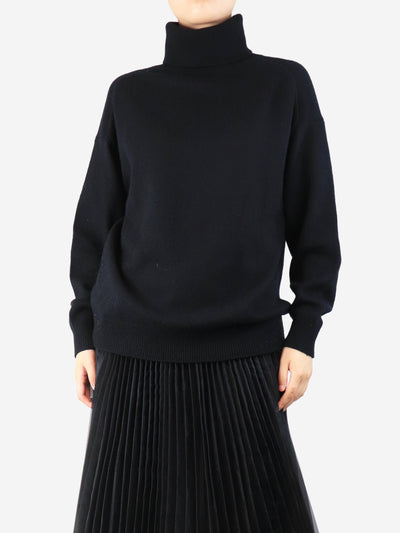Black cashmere roll-neck jumper - size S Knitwear Eric Bompard 