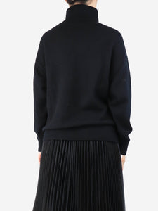 Eric Bompard Black cashmere roll-neck jumper - size S