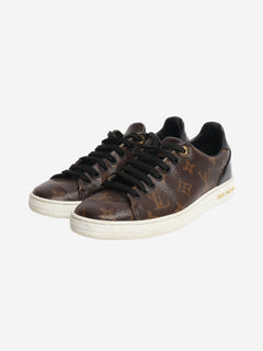 Brown Monogram trainers - size EU 35