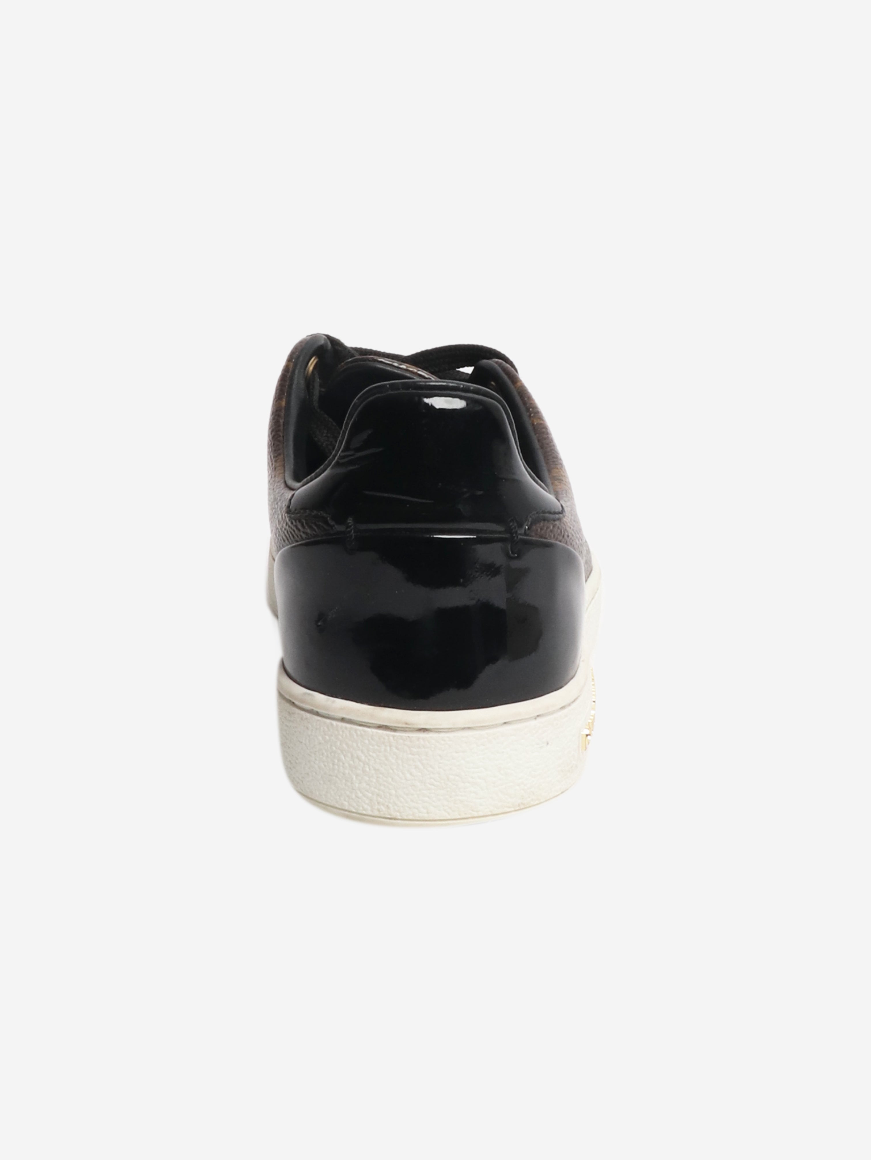 Brown Monogram trainers - size EU 35