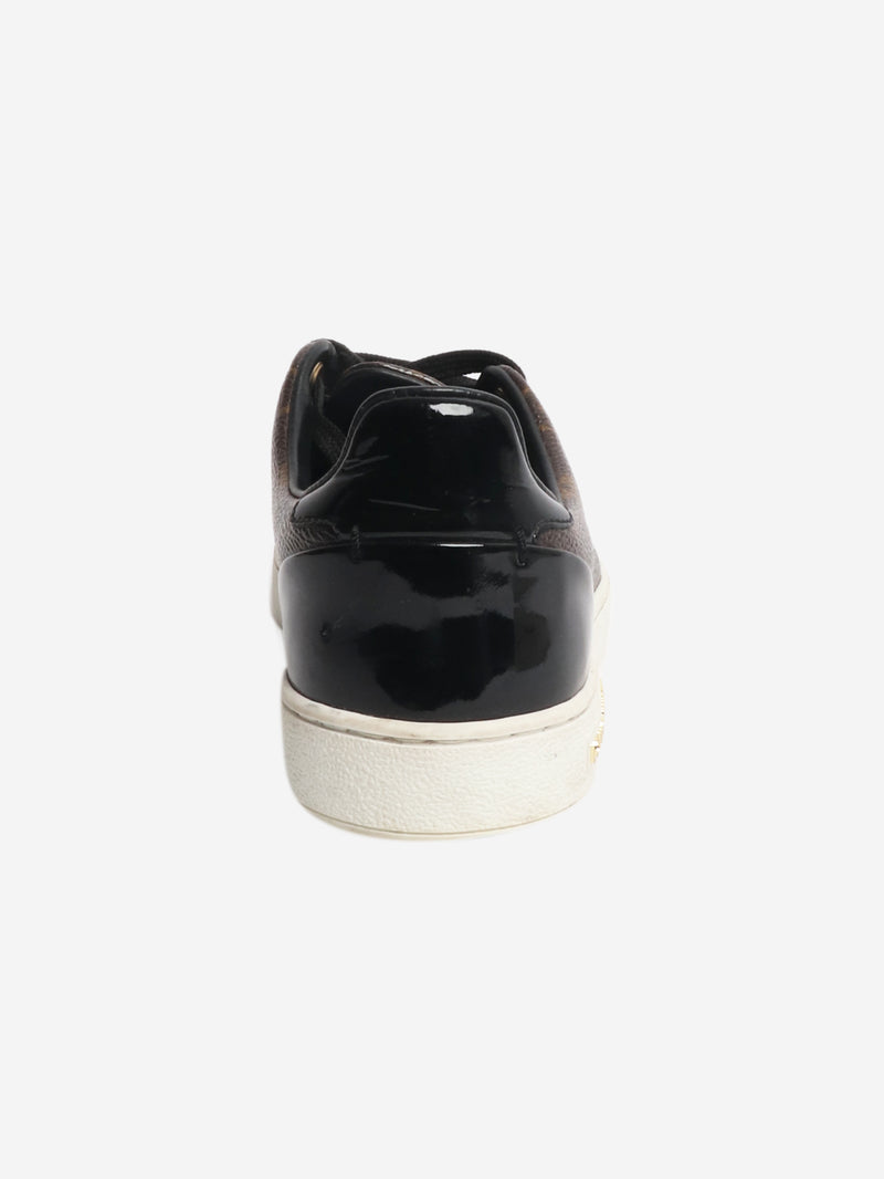 Brown Monogram trainers - size EU 35