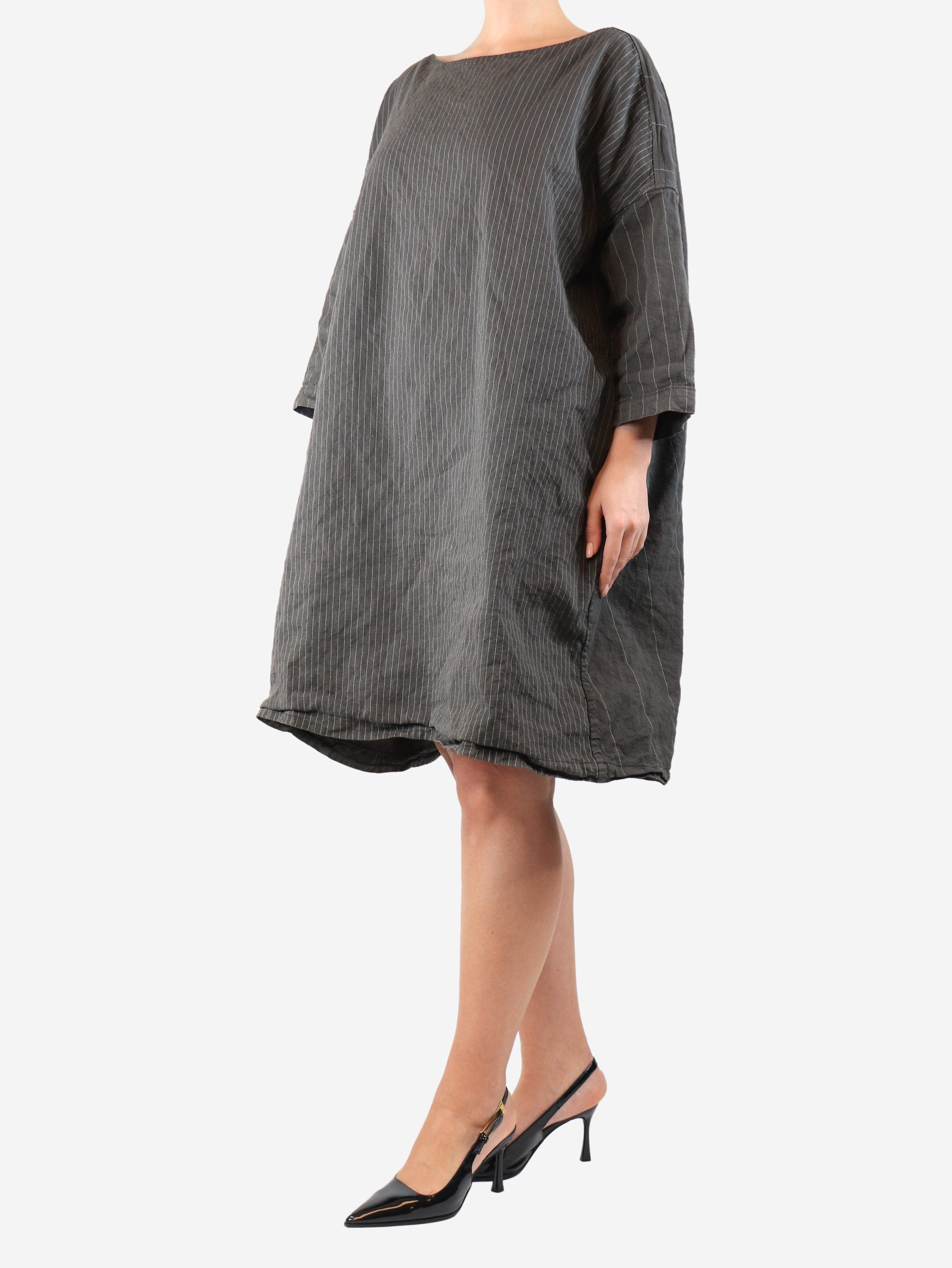 Grey pinstripe dress - size L Dresses Album Di Famiglia 