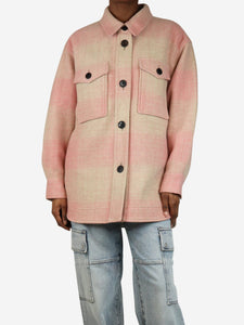 Isabel Marant Etoile Pink plaid shacket - size UK 6