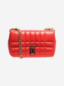 Burberry Red mini quilted Lola bag
