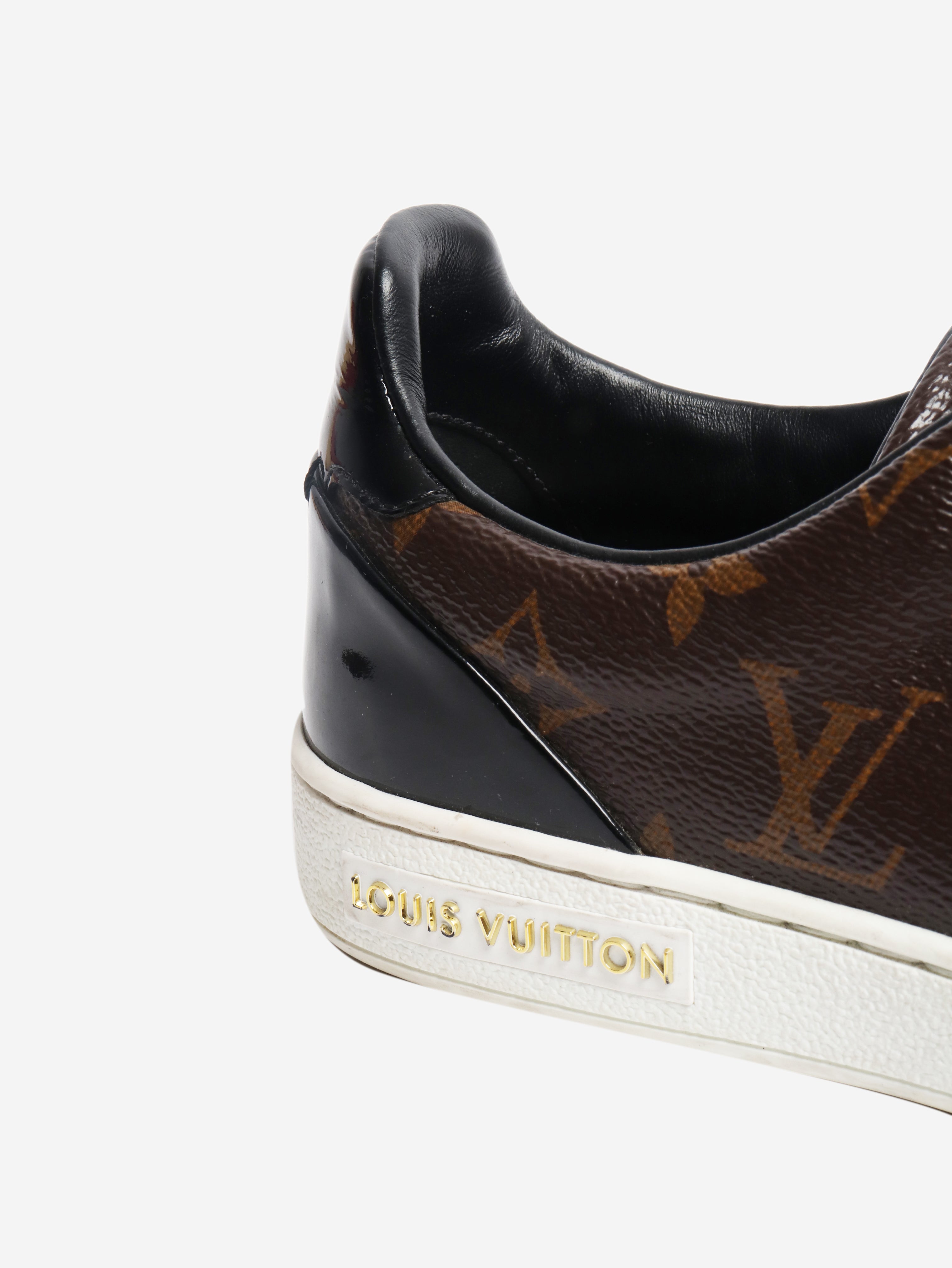 Brown Monogram trainers - size EU 35