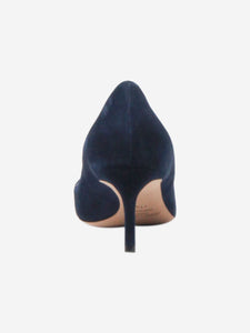 Jimmy Choo Dark blue suede pointed-toe pumps - size EU 41.5