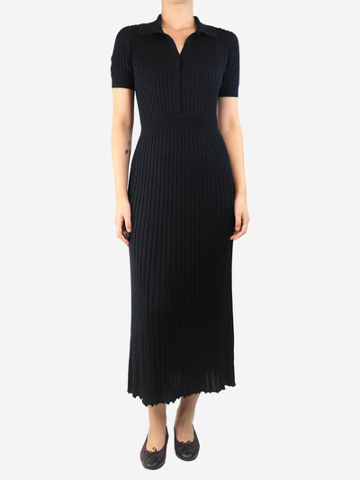 Black ribbed knit midi dress - size UK 10 Dresses Gabriela Hearst 