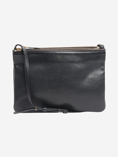 Black leather trio crossbody bag Cross Body Bags Celine 