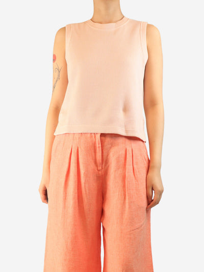 Pink pinstripe vest - size UK 8 Tops ME+EM 