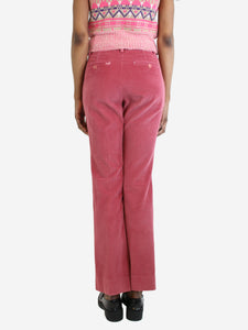 Etro Pink corduroy flare trousers - size UK 8
