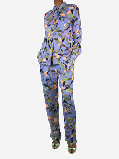 Multicoloured floral printed shirt and trousers set - size XS Sets Stine Goya 