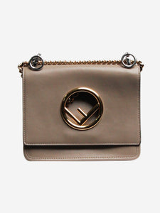 Fendi Neutral Kan I F leather chain shoulder bag