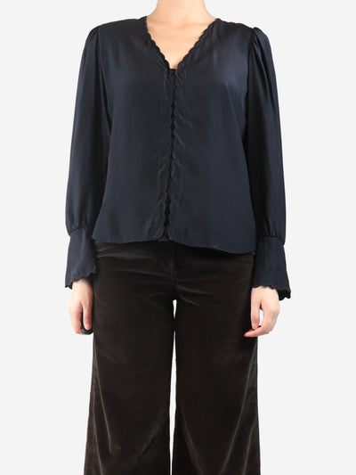 Black silk blouse - size UK 8 Tops Rebecca Taylor 