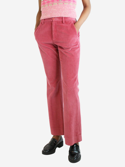 Pink corduroy flare trousers - size UK 8 Trousers Etro 