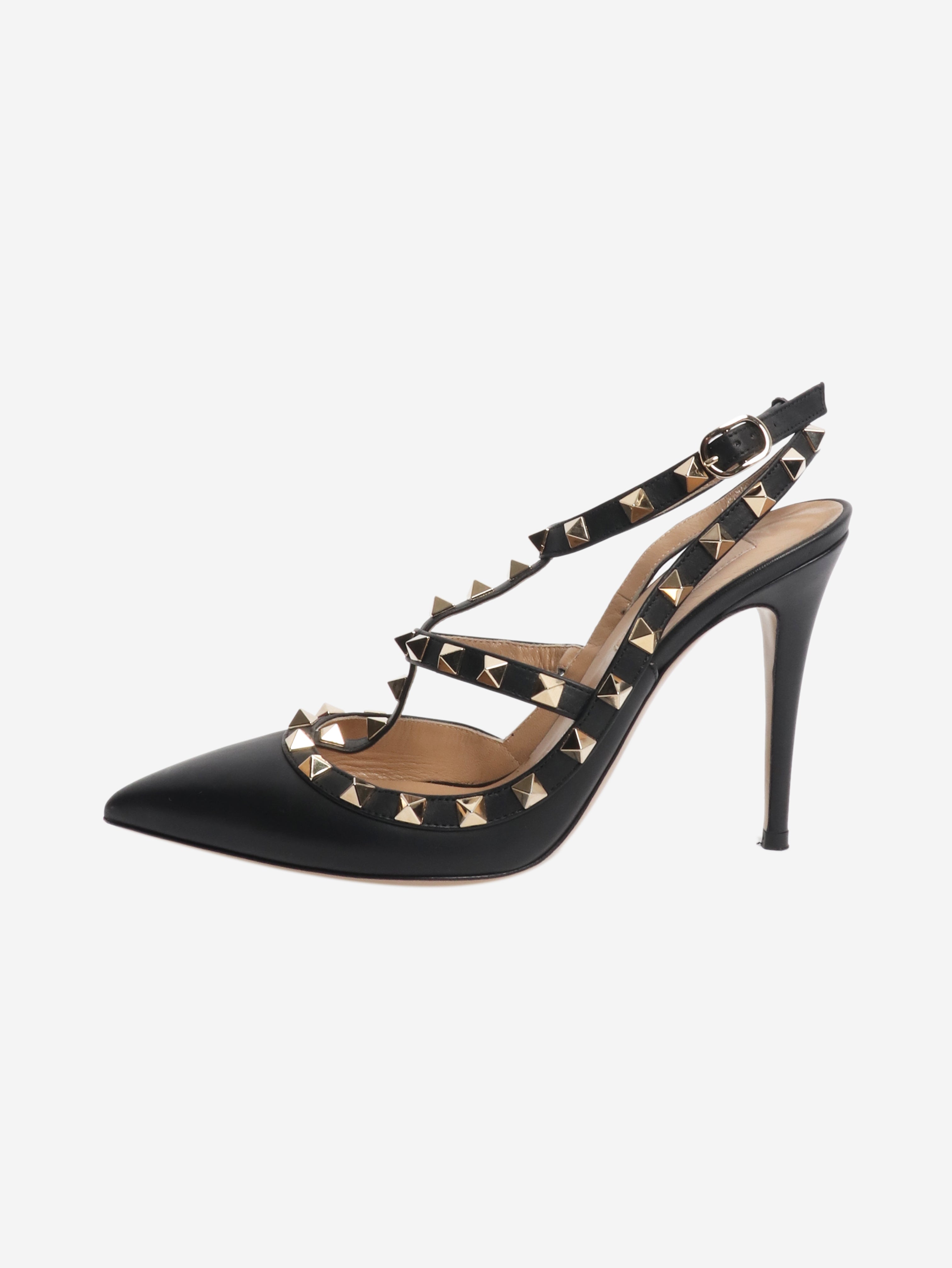 Black rockstud pumps - size EU 37 (UK 4)