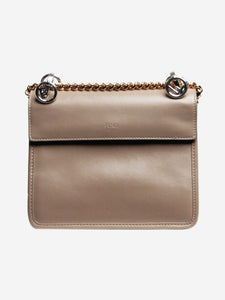 Fendi Neutral Kan I F leather chain shoulder bag