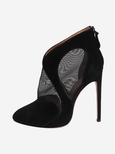 Black suede cut out ankle heels - size EU 39.5 (UK 6.5) Heels Alaia 