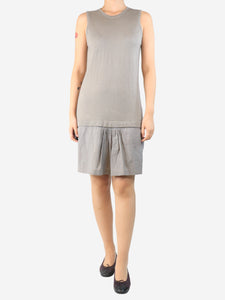 Brunello Cucinelli Grey cashmere cardigan and dress set - size L