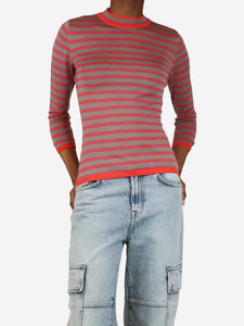 Marni Red striped knit top - size UK 4