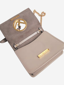 Fendi Neutral Kan I F leather chain shoulder bag