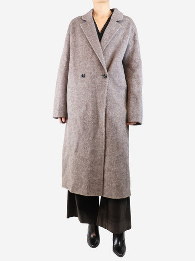 Brown Herringbone coat - size M Coats & Jackets Soft Goat 