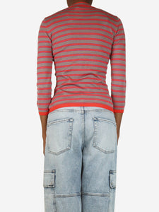 Marni Red striped knit top - size UK 4