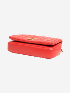 Burberry Red mini quilted Lola bag